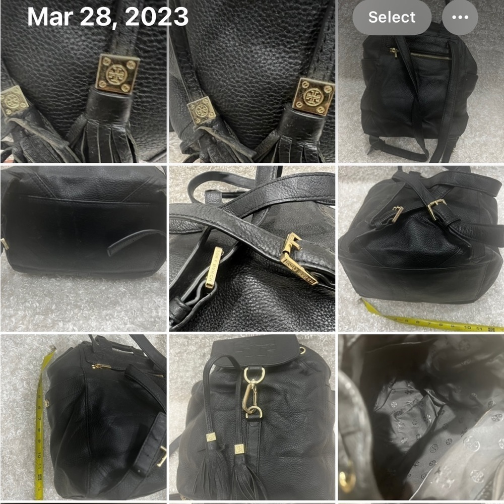 Tory Burch Leather Drawstring Backpack - Picture 16 of 16